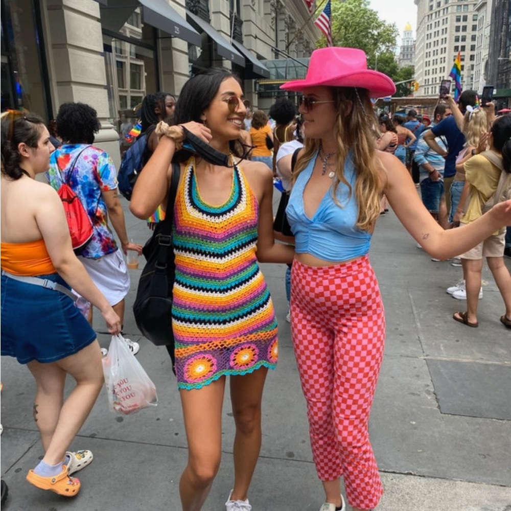 Rat & Boa Multicolor Crochet Dress - Picture 3 of 3